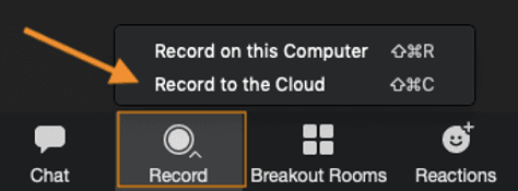 Zoom record to the cloud