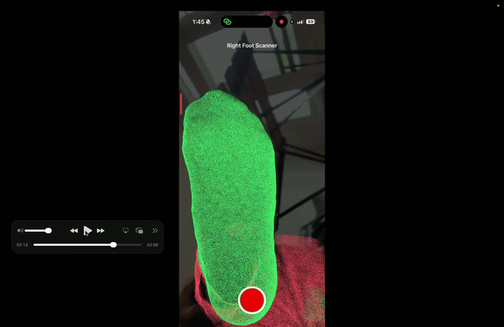 Scan the second foot and review the model