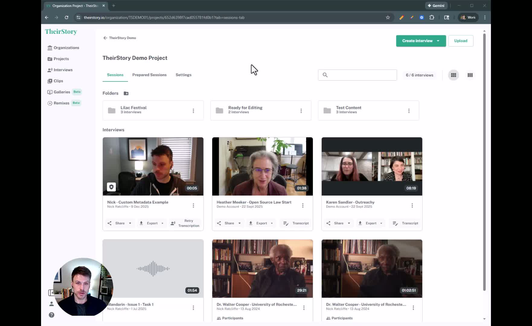 Starting or Setting Up a Video Call – TheirStory