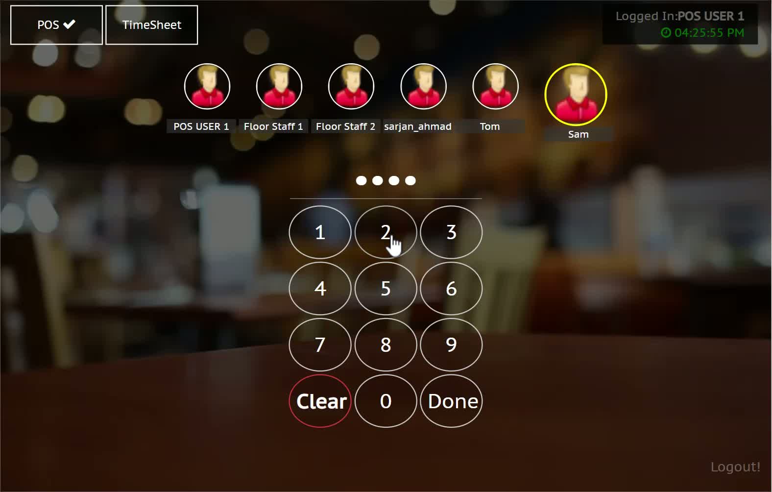 Verify PIN in POS