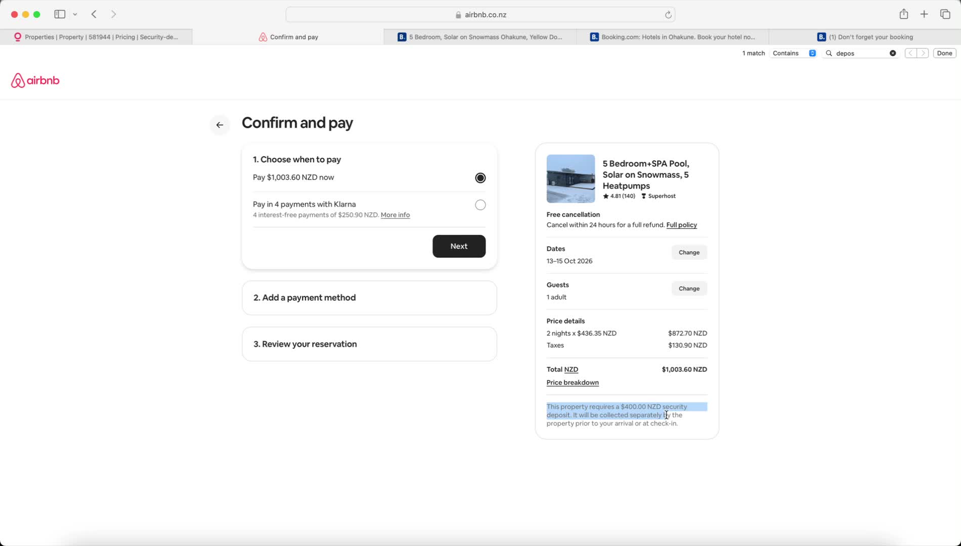Hospitable Verification panel with ID verification and Terms and Conditions enabled
