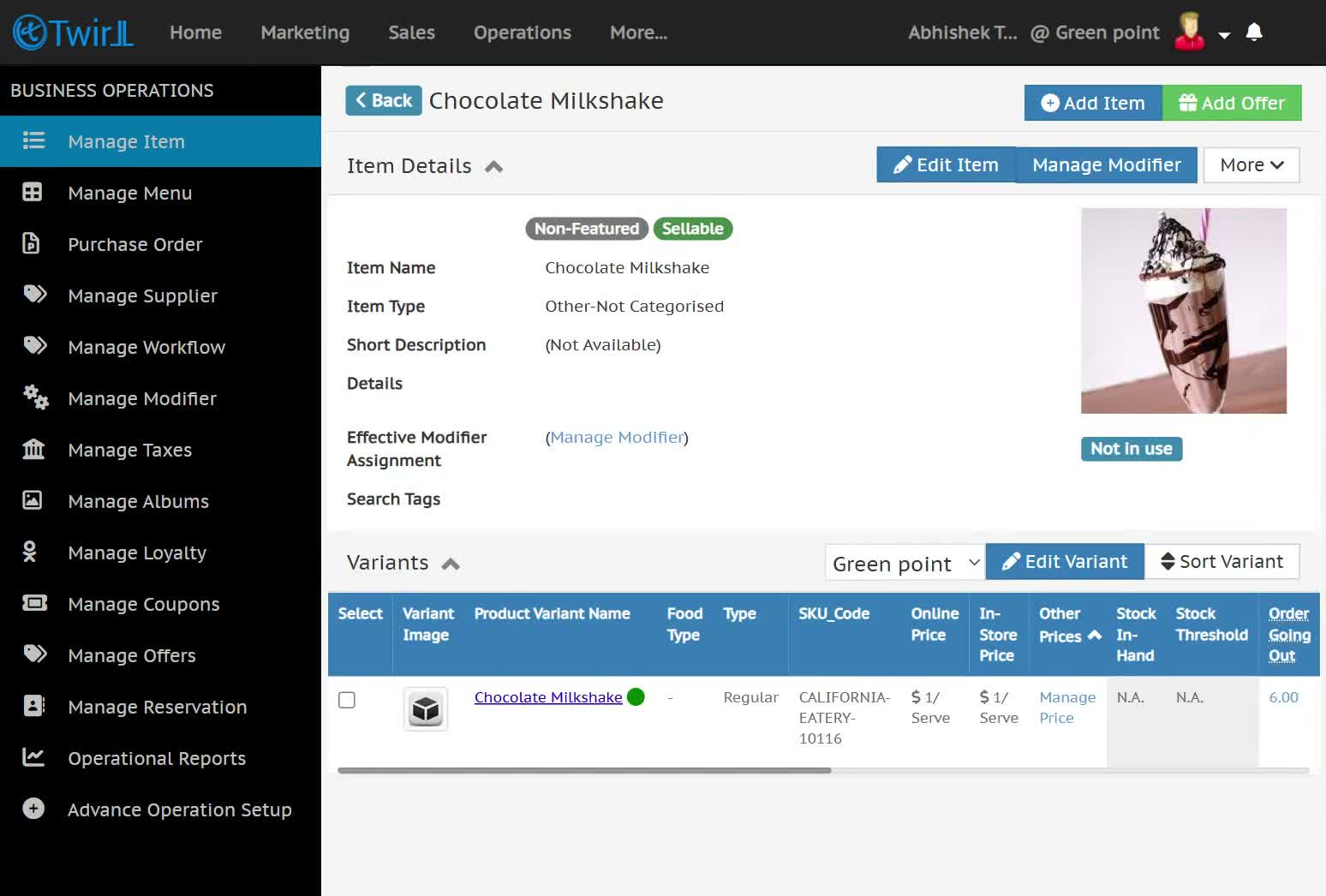 Manage third-party price